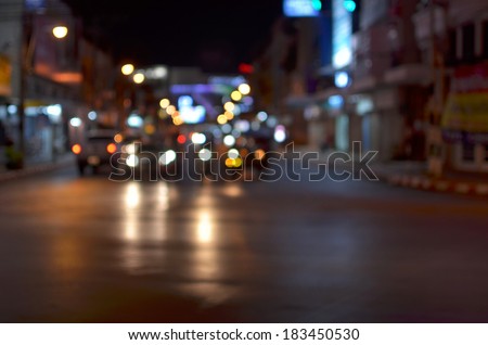 Night traffic , Night street