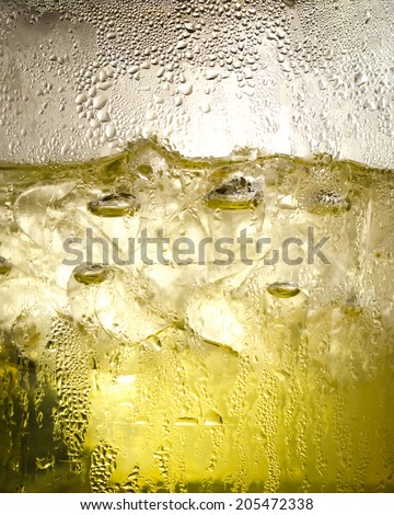 Glass of ice cold , Ice cold glass of juice ,Cold water Lemon