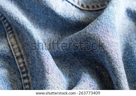 Creased denim,Denim texture , Blue denim jeans fold texture