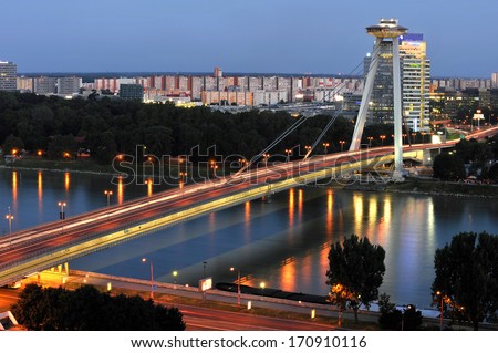 New bridge in Bratislava, Slovakia