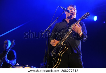HRADEC KRALOVE - JULY 4: Singer and guitarist Greg Dulli of famous American band The Afghan Whigs during performance at festival Rock for People in Hradec Kralove, Czech republic, July 4, 2014.