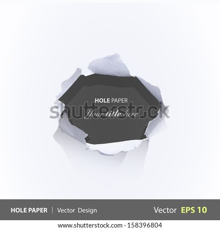 Black hole over white background. Vector design. 