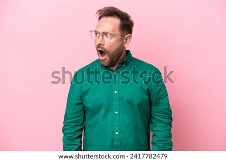 Similar – Image, Stock Photo caucasian man with beard, dressed in black leather jacket
