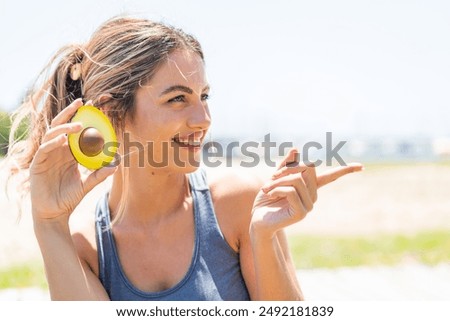 Similar – Image, Stock Photo Blonde woman hold an autumn leave.