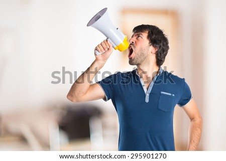 Man shouting inside house