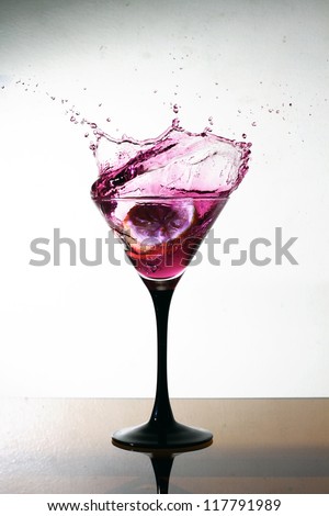 Purple martini splash