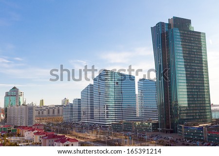 ASTANA, KAZAKHSTAN - NOV 27:Astana the capital of Kazakhstan,November 27, 2013, Astana, Kazakhstan.Astana With population of 708.794, is the first capital built in the 21st century