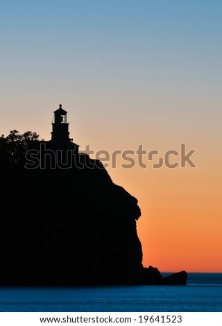 Split Rock Lighthouse Sunrise Silhouette - Two Harbors, Minnesota