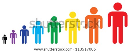 Businessman grow up in white background