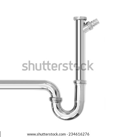 valves, pipes, sanitary ware, chrome-plated products on a white background