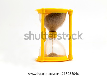 sand clock isolated on white available with clipping mask