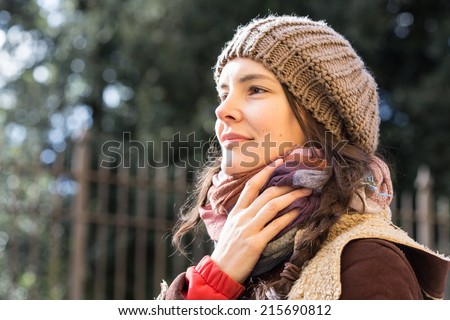 Young woman looking forward to a bright future
