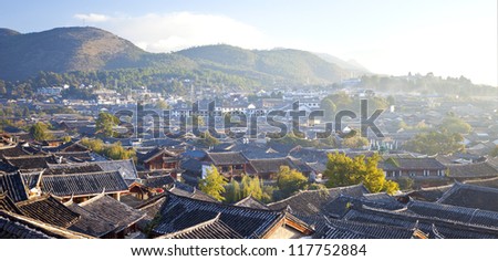 Lijiang old town at morning, China.
