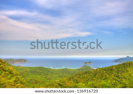 Coastal landscape in Hong Kong