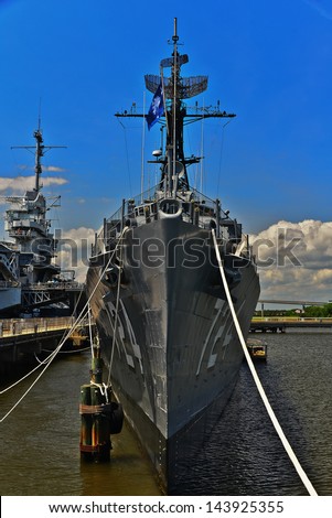 MOUNT PLEASANT, SOUTH CAROLINA-JUNE 16: A view of the USS Laffey at Patriot\'s Point on June 16, 2013. The Laffey was named for the first USS Laffey was sunk at Guadalcanal during World War II.