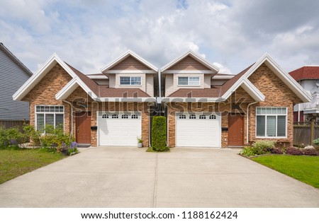 Similar – Image, Stock Photo Blue house, facade, 2 small windows