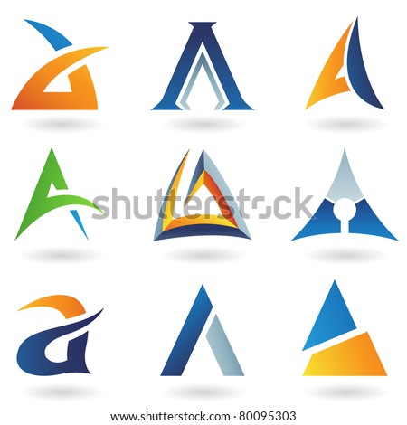 Vector Illustration Of Abstract Icons Based On The Letter A - 80095303 ...