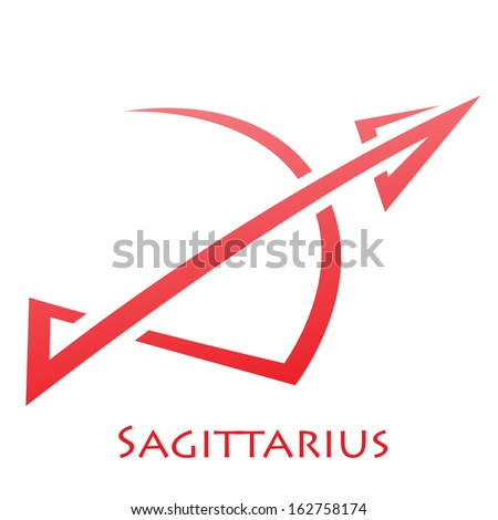 Illustration Of Simplistic Lines Sagittarius Zodiac Star Sign Isolated ...