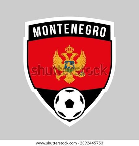 Illustration of Shield Team Badge of Montenegro for Football Tournament