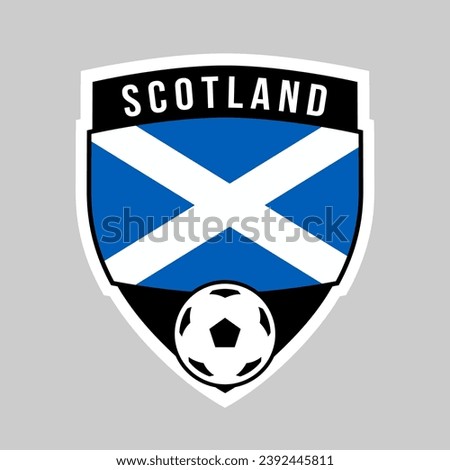 Illustration of Shield Team Badge of Scotland for Football Tournament