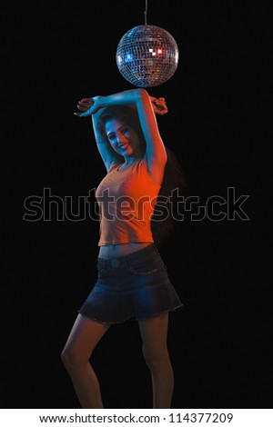 Woman dancing in a nightclub