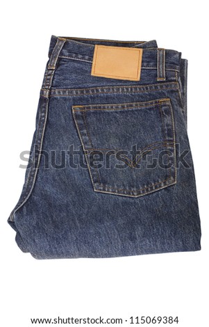 Top View Of A Folded Jeans Stock Photo 115069384 : Shutterstock