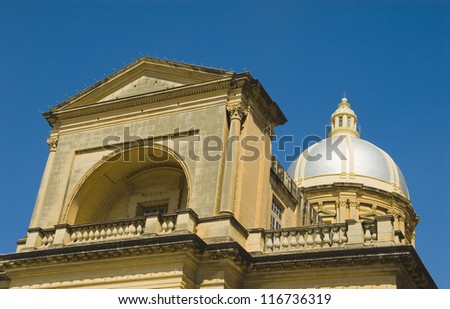 High section view of a church, Malta