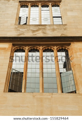 Low angle view of a building, Oxford University, Oxford, Oxfordshire, England