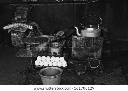 Tea stall, New Delhi, India