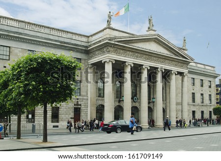 Facade of the General Post Office, O\'Connell Street, Dublin, Republic of Ireland