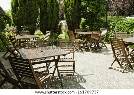Tables and chairs in a restaurant, Adare, County Limerick, Republic of Ireland
