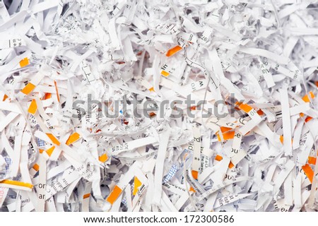 shredded paper in a pile abstract background