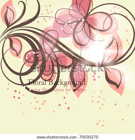 Cute Floral Seamless Background With Abstract Hand Drawn Flowers And ...