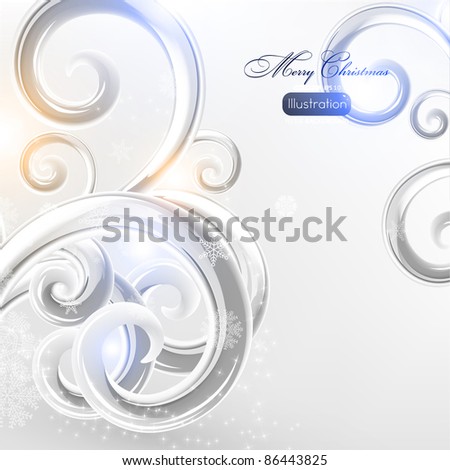 Abstract swirl winter background