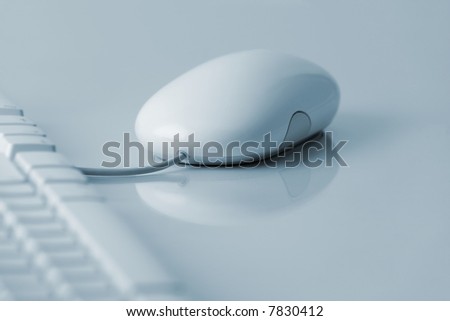 Mouse & Keyboard on Reflective Surface