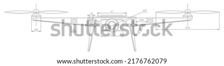 Similar – Foto Bild Drohnen-Quadkopter mit Camcorder auf rotem Hintergrund