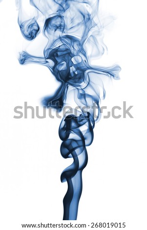Blue skull formed in smoke