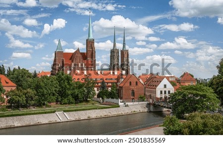 Similar – Image, Stock Photo Wroclaw city at night, aerial view