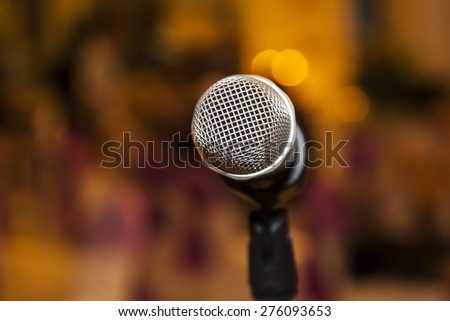 Microphone isolated for live show