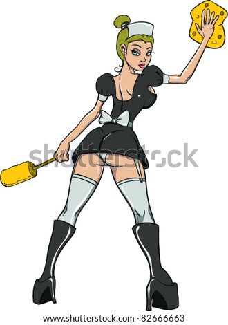 Vector Pin-Up Girl - 82666663 : Shutterstock