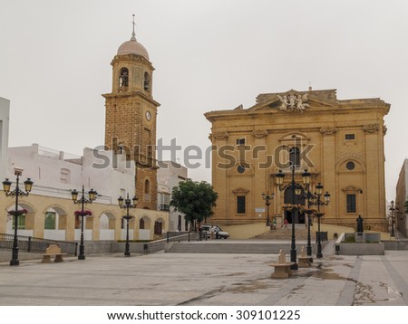 Chruch San Juan Bautista y la Torre del Reloj