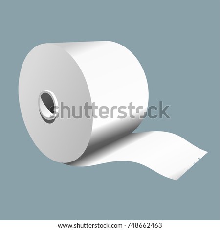 Roll of paper on a colored background. Vector illustration