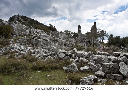 Ancient ruined city of Adada, Turkey.