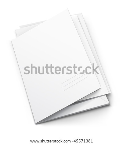 white folder with blank titular cover - vector illustration