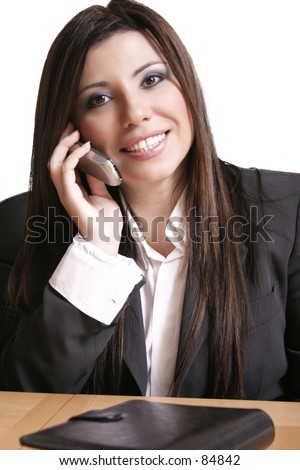 Business woman on a phone call