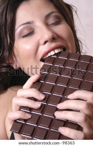Satisfying a chocolate craving
(closeup view, shallower dof)
