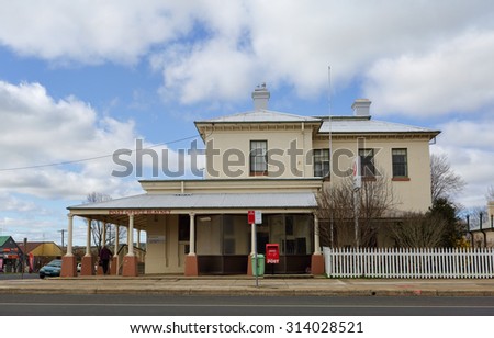 BLAYNEY, AUSTRALIA - AUGUST 4, 2015;  Australia Post, government postal service.  Blayney, NSW, Australia.