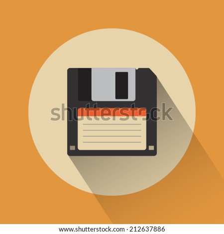 Floppy disc vector template