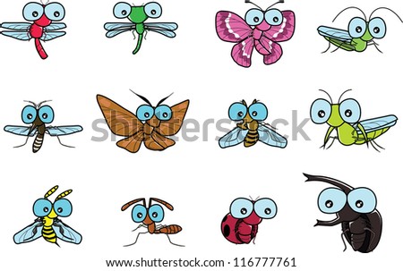 Insects Vector, Dragonfly, Butterfly, Mosquito, Grasshopper, Moth ...