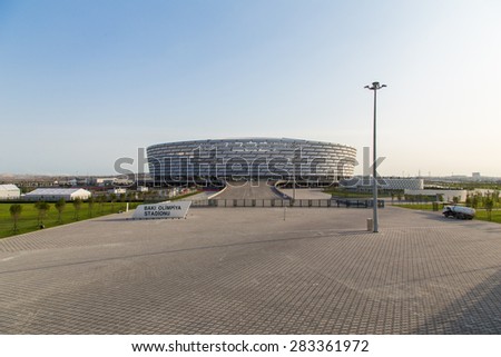 BAKU, AZERBAIJAN -?? May 10 2015: Baku National Stadium on May 20 2015. Baku will host first European Games in 2015